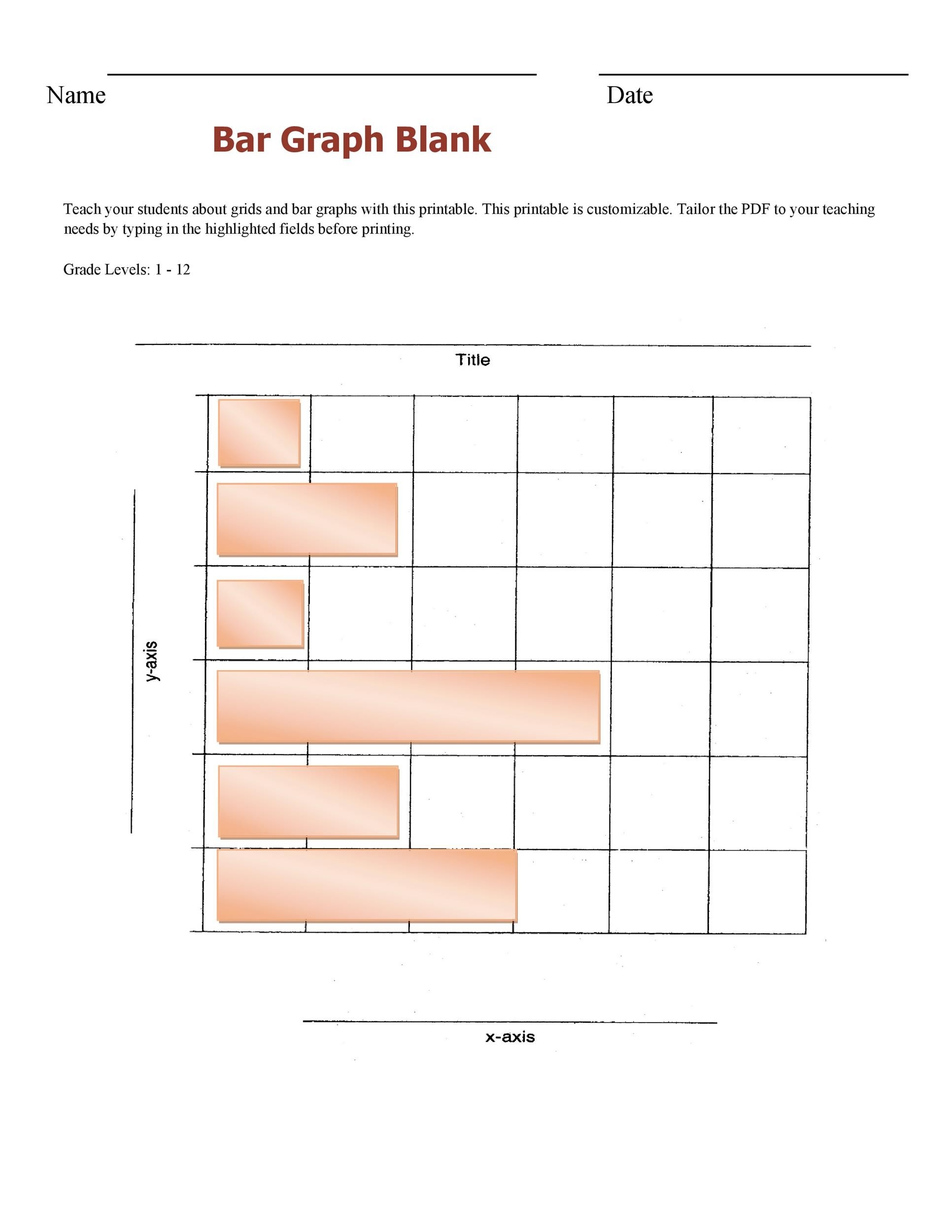 printable bar graph template