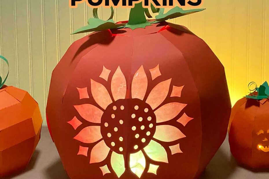 3D Paper Pumpkin Carving Kit With Fun Designs Jennifer Maker