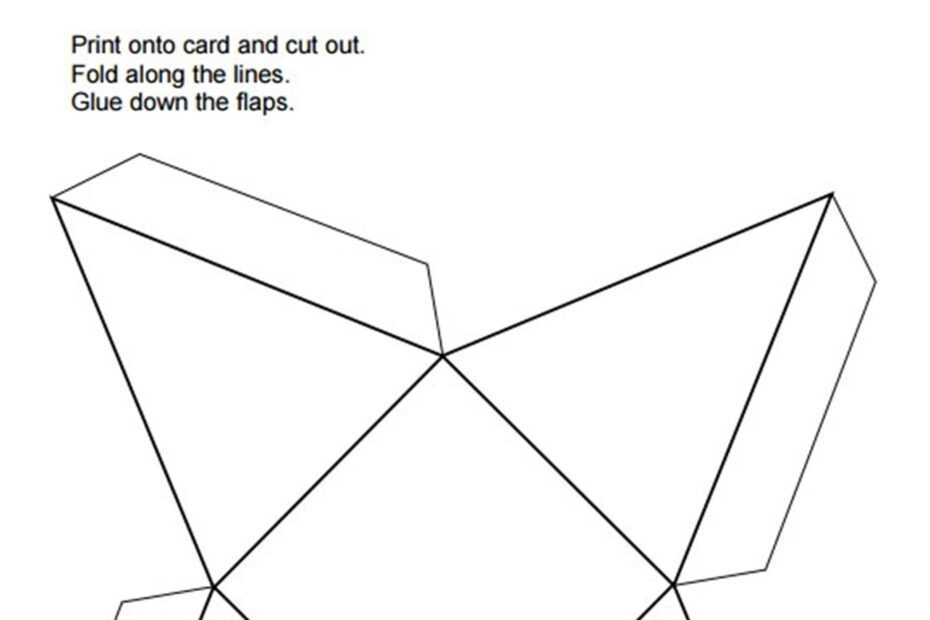 3D Pyramid Template To Print Card Cut Out Design Yourself Shape Card Print A4 Template DIY Accessories Jpg Download