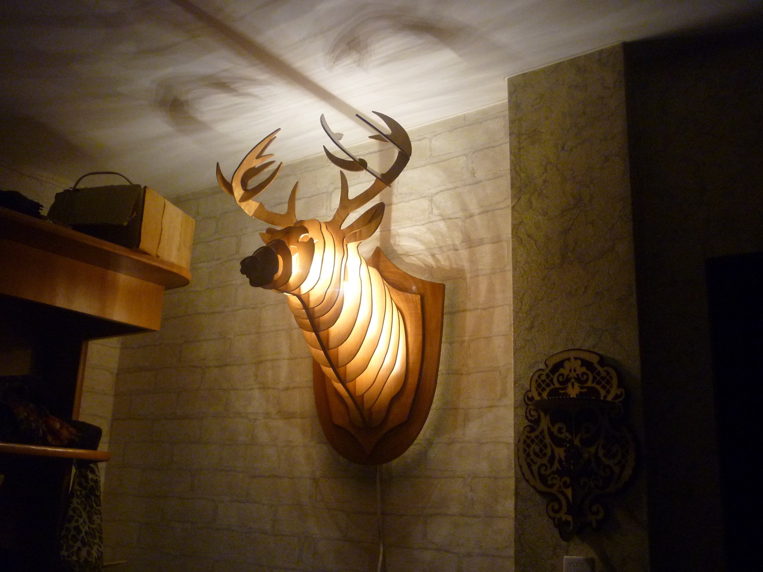 3D Wooden Deer Head Puzzle Free Vector Cdr Download 3axis co