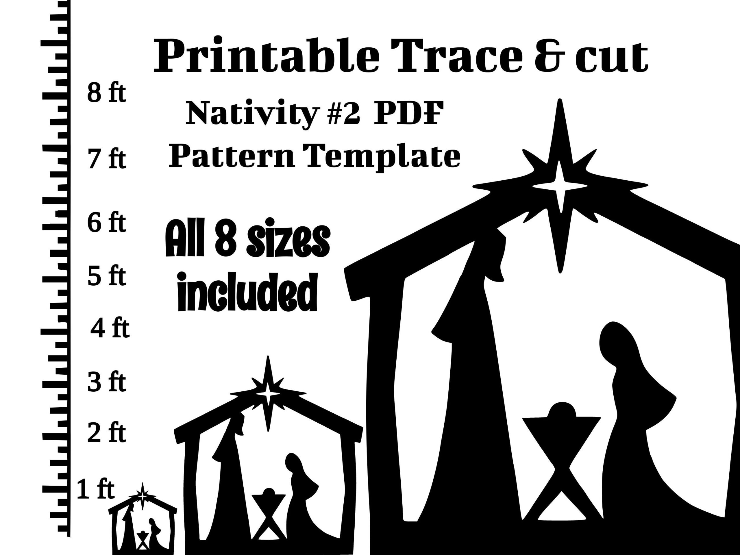 nativity scene cut out nativity templates printable