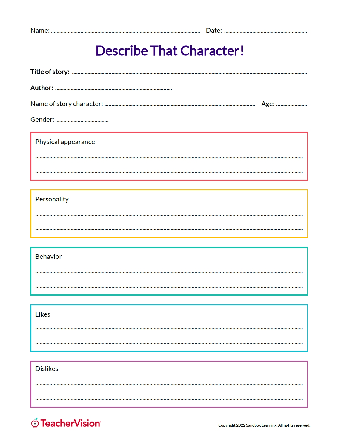 language art worksheets for 3rd graders
