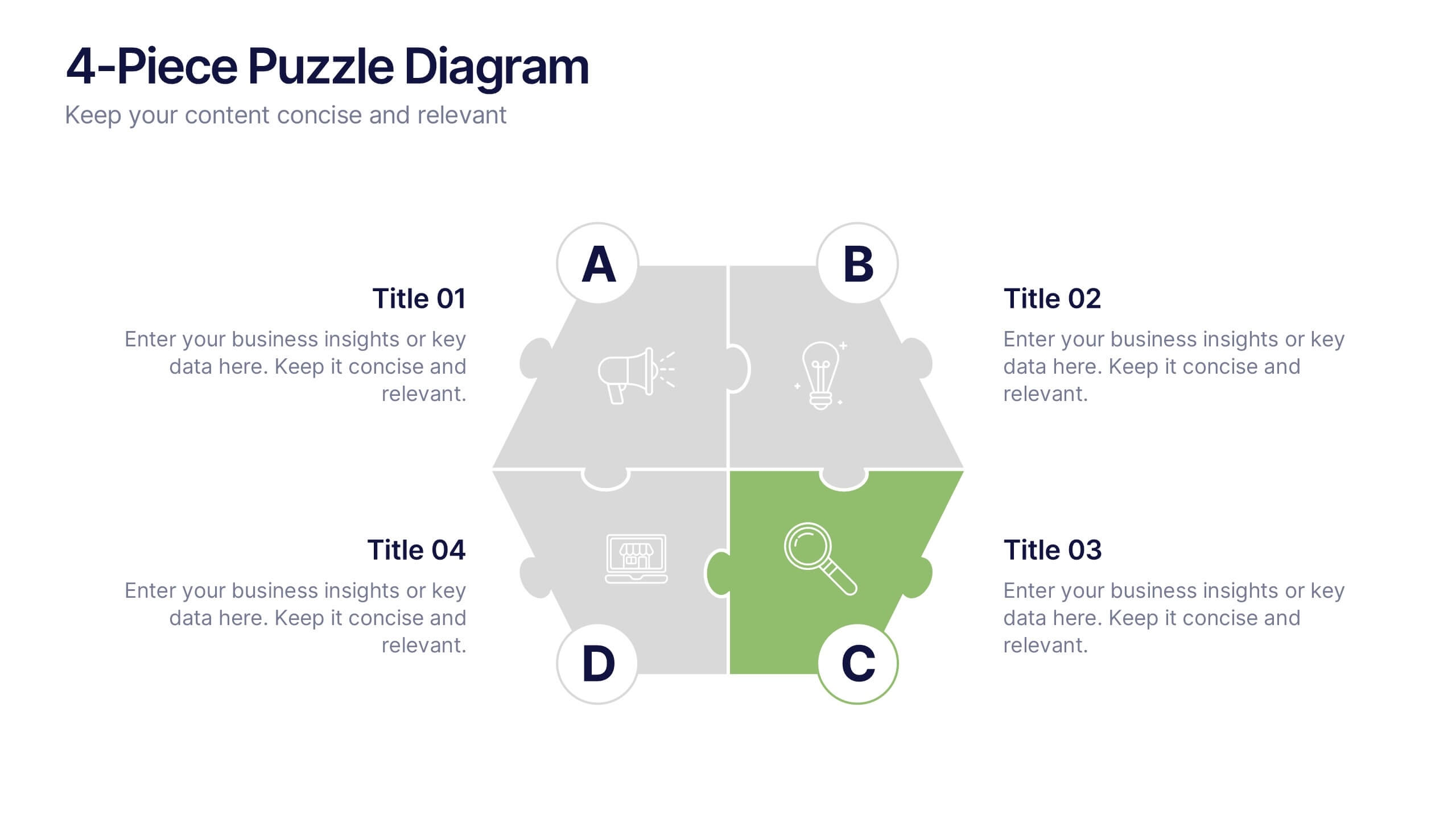 powerpoint template radial relationship puzzle