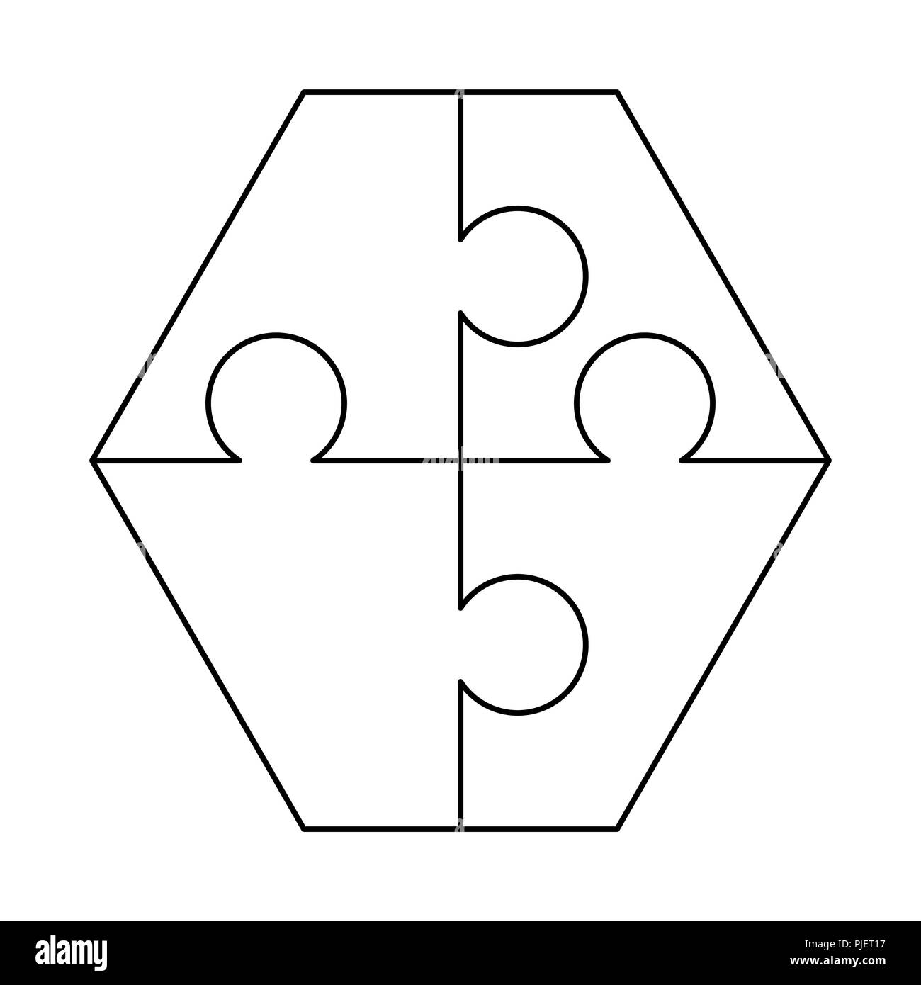 hexagon puzzle pieces template