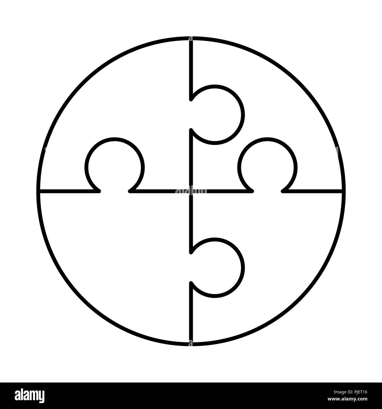 puzzle pieces template black and white