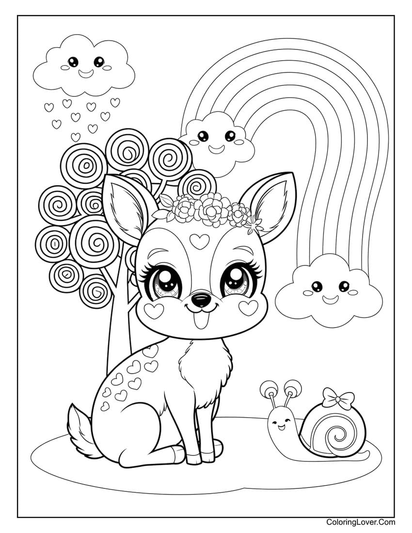 printable deer coloring pages
