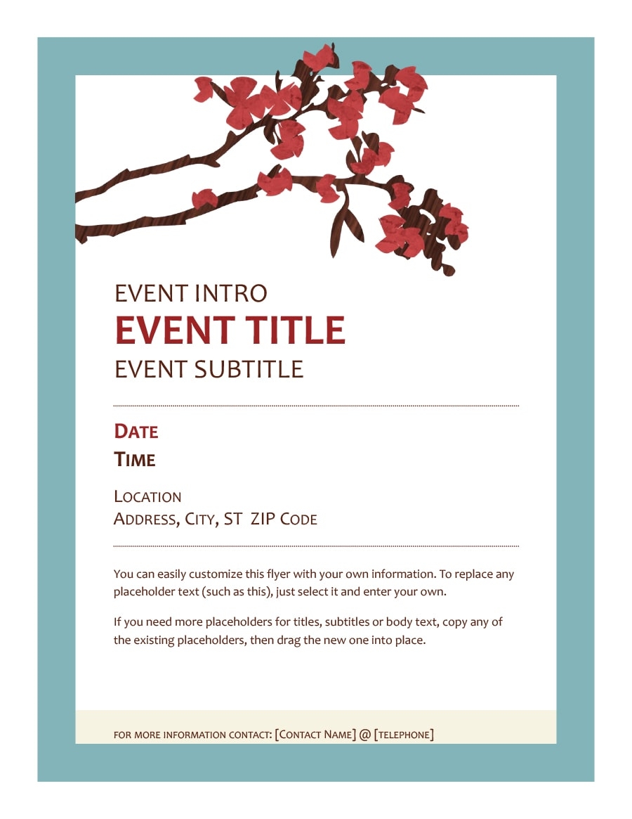 free event program template