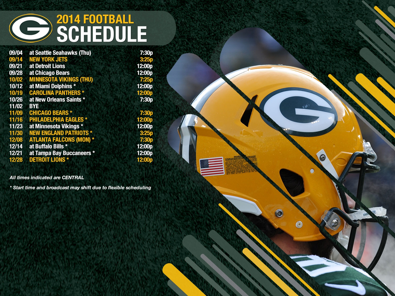  40 Green Bay Packers Schedule Wallpapers WallpaperSafari