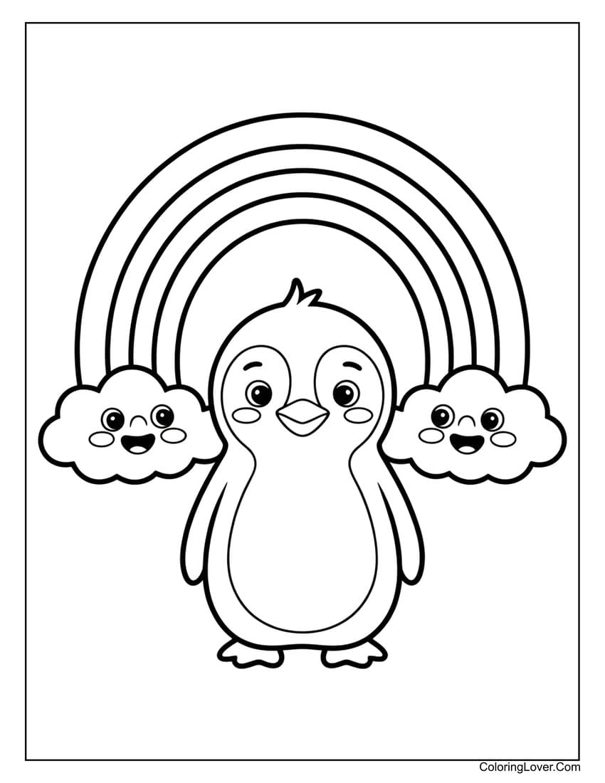 penguin coloring pages printable