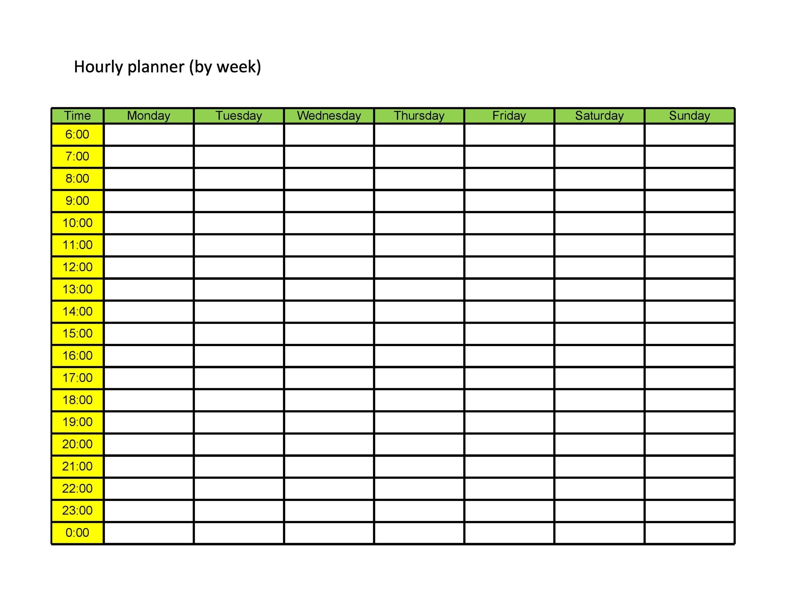 43 Effective Hourly Schedule Templates Excel Word PDF 