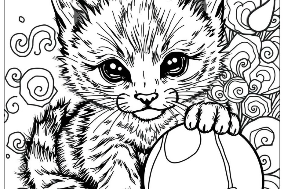 43 Kitten Coloring Pages Free PDF U0026 PNG Printables