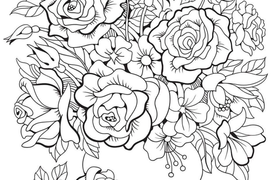 44 Flower Coloring Pages Floral Adult Coloring Pages Printable