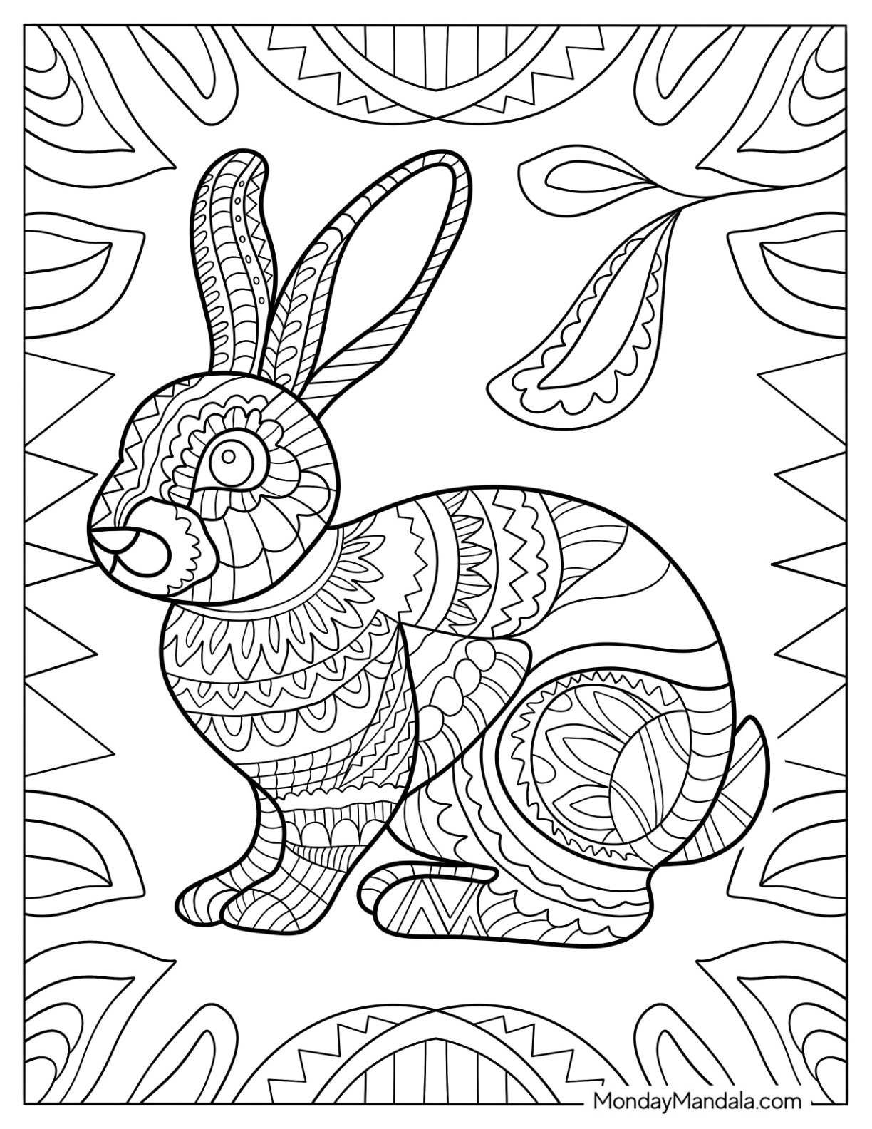 free printable bunny coloring pages