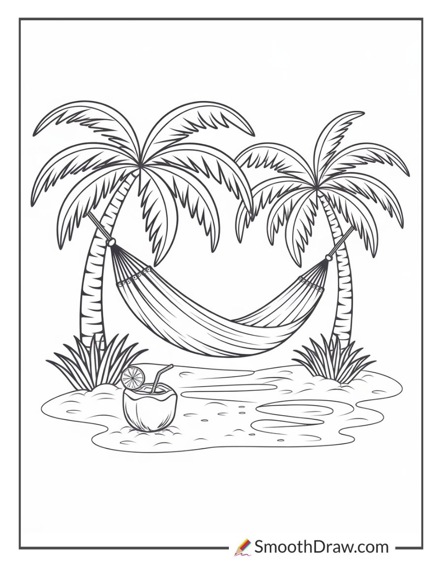beach coloring sheets printable
