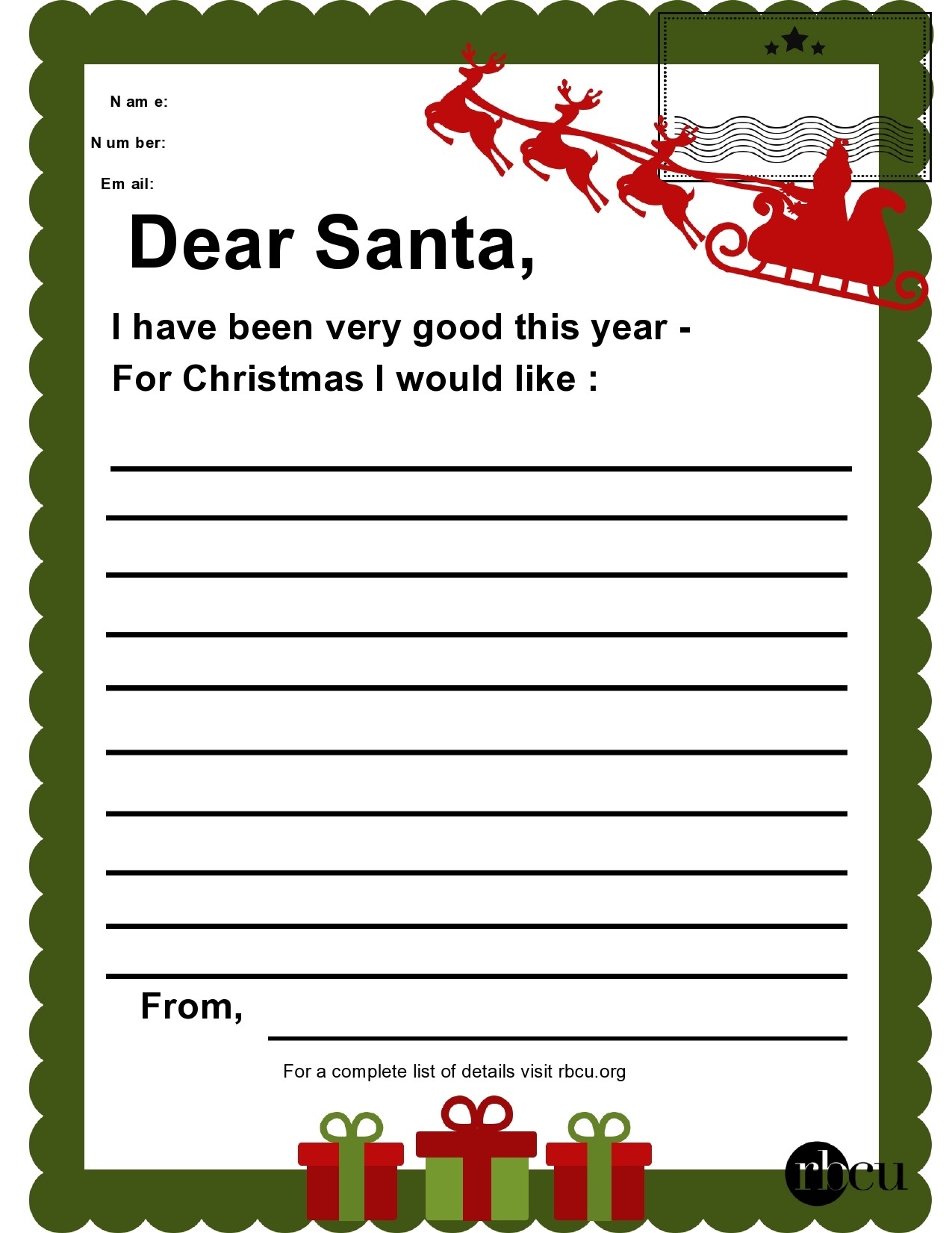 christmas letter printable templates