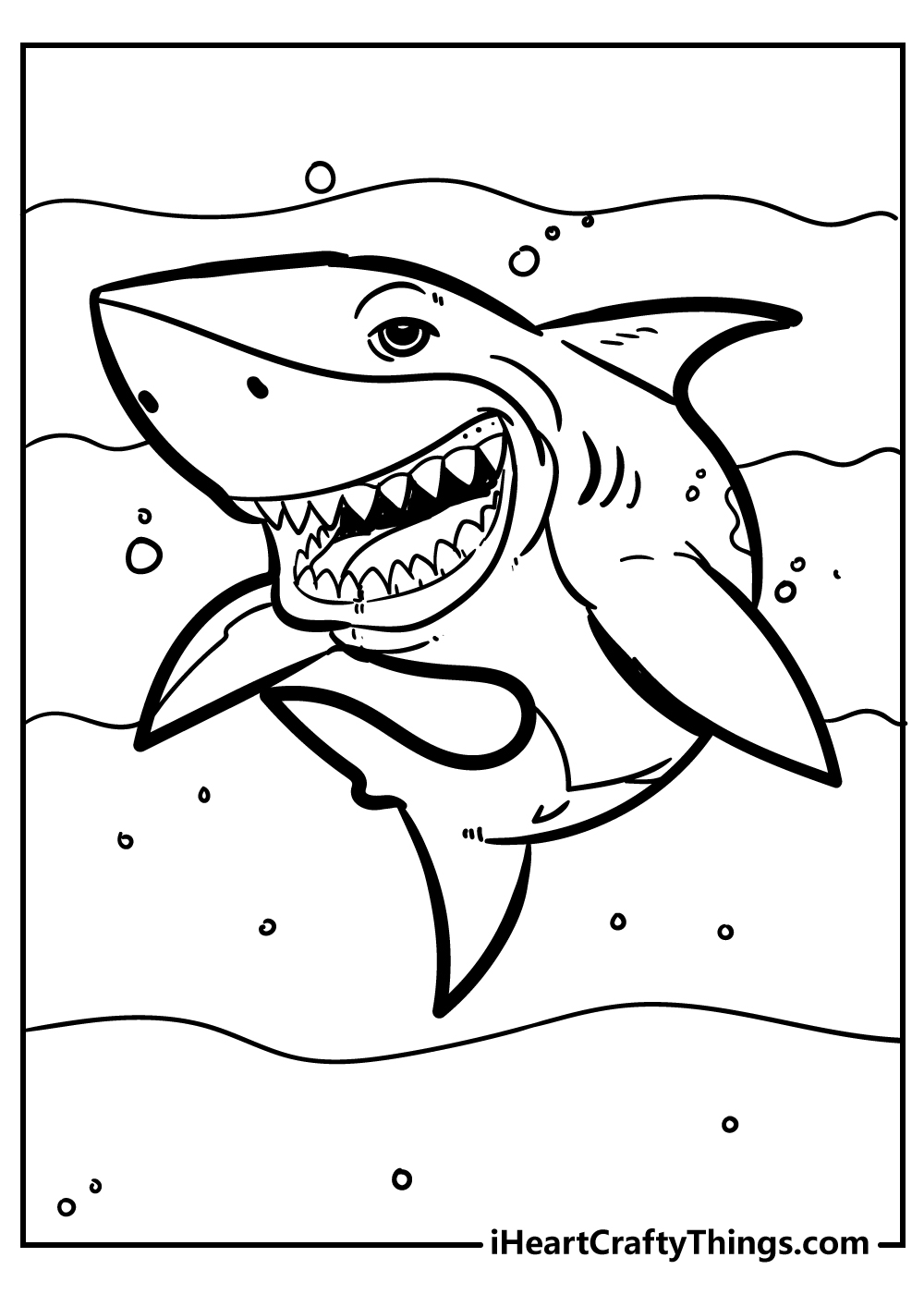coloring picture of a shark