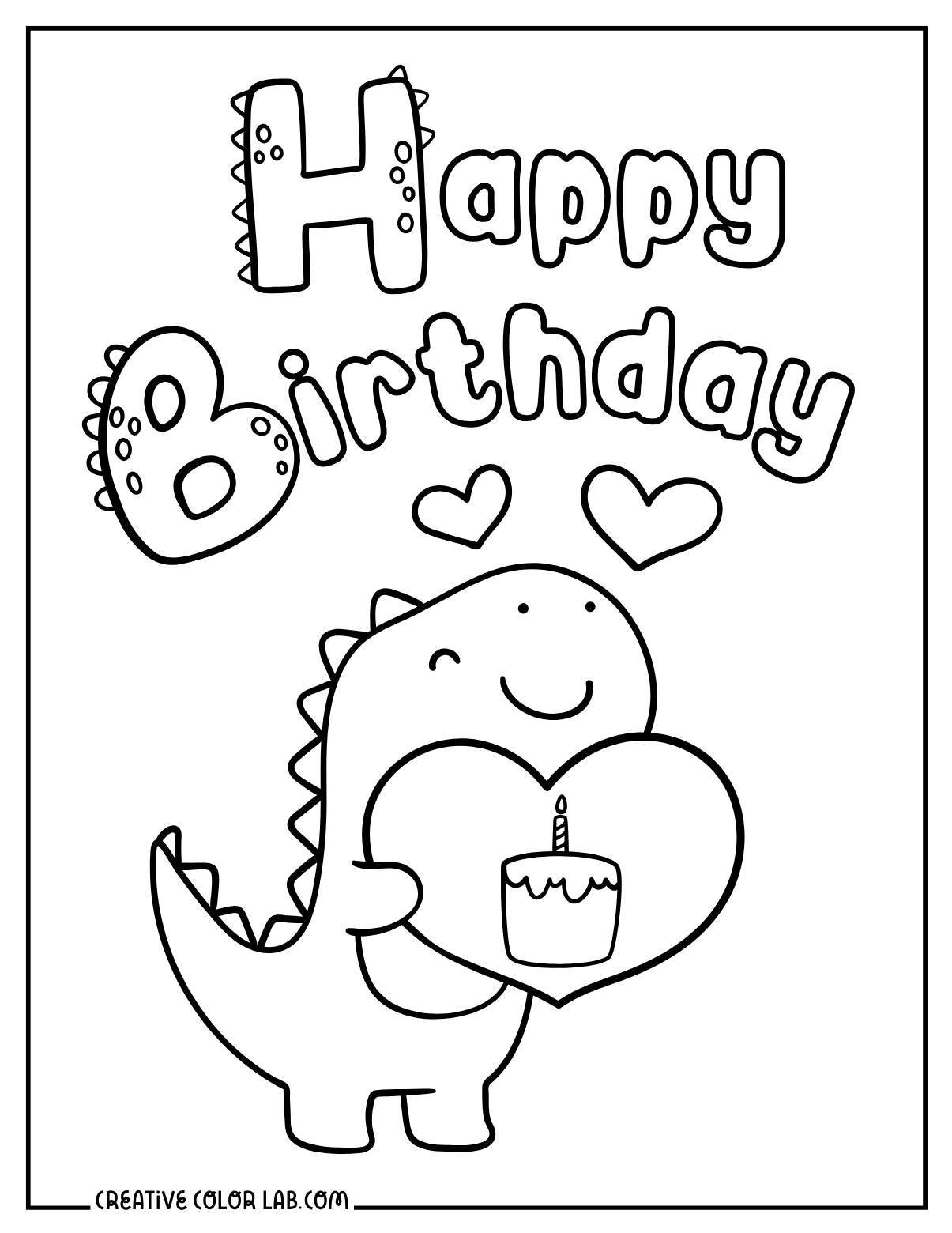 happy birthday coloring printables