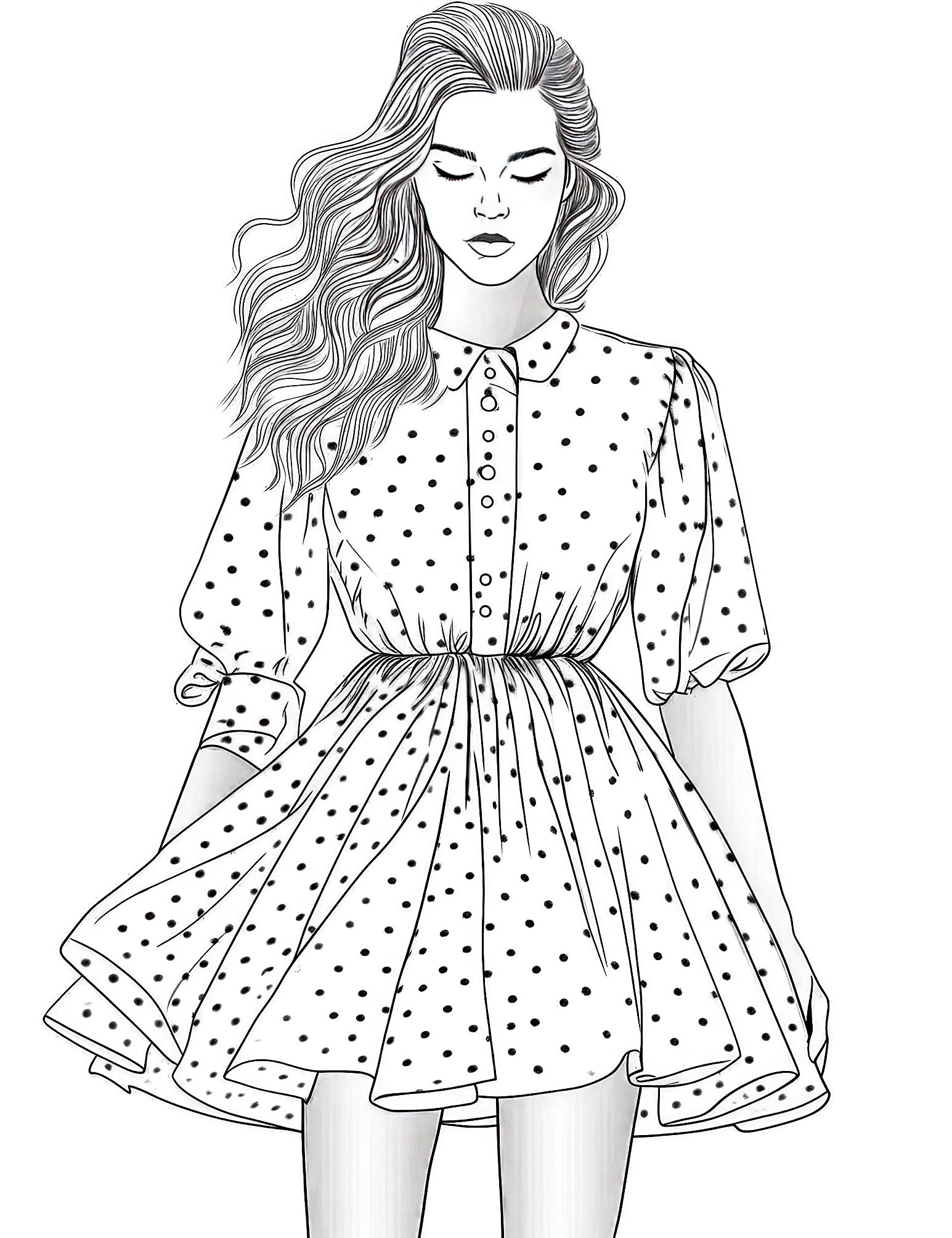 49 Stunning Dress Coloring Pages For Kids And Adults Our Mindful Life