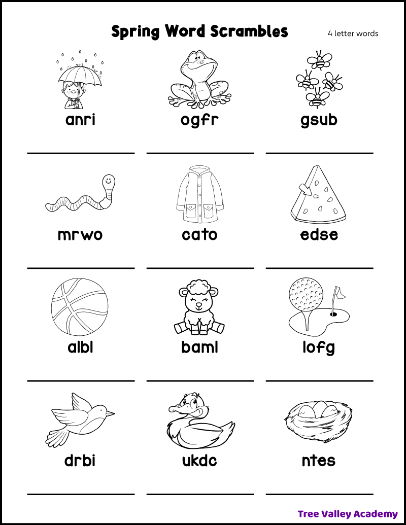 4th Grade Spelling Activities U0026 Worksheets Tree Valley Academy