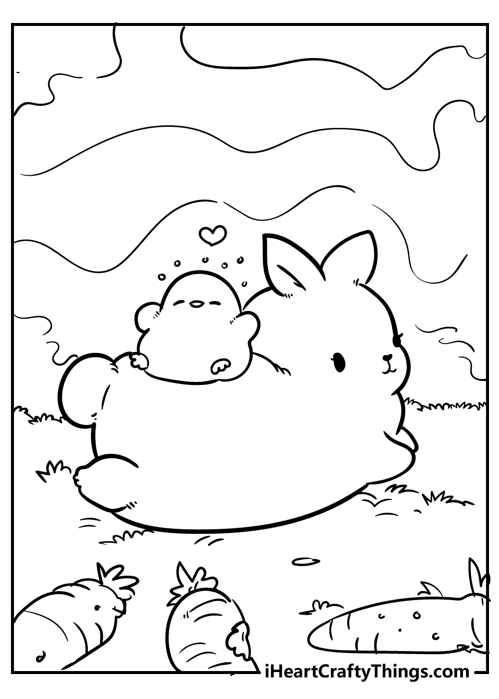 chibi animal coloring pages