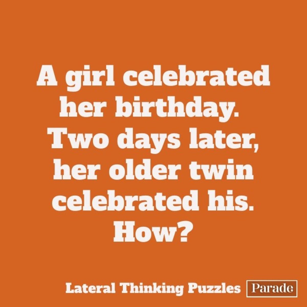 50 Lateral Thinking Puzzles With Answers Parade
