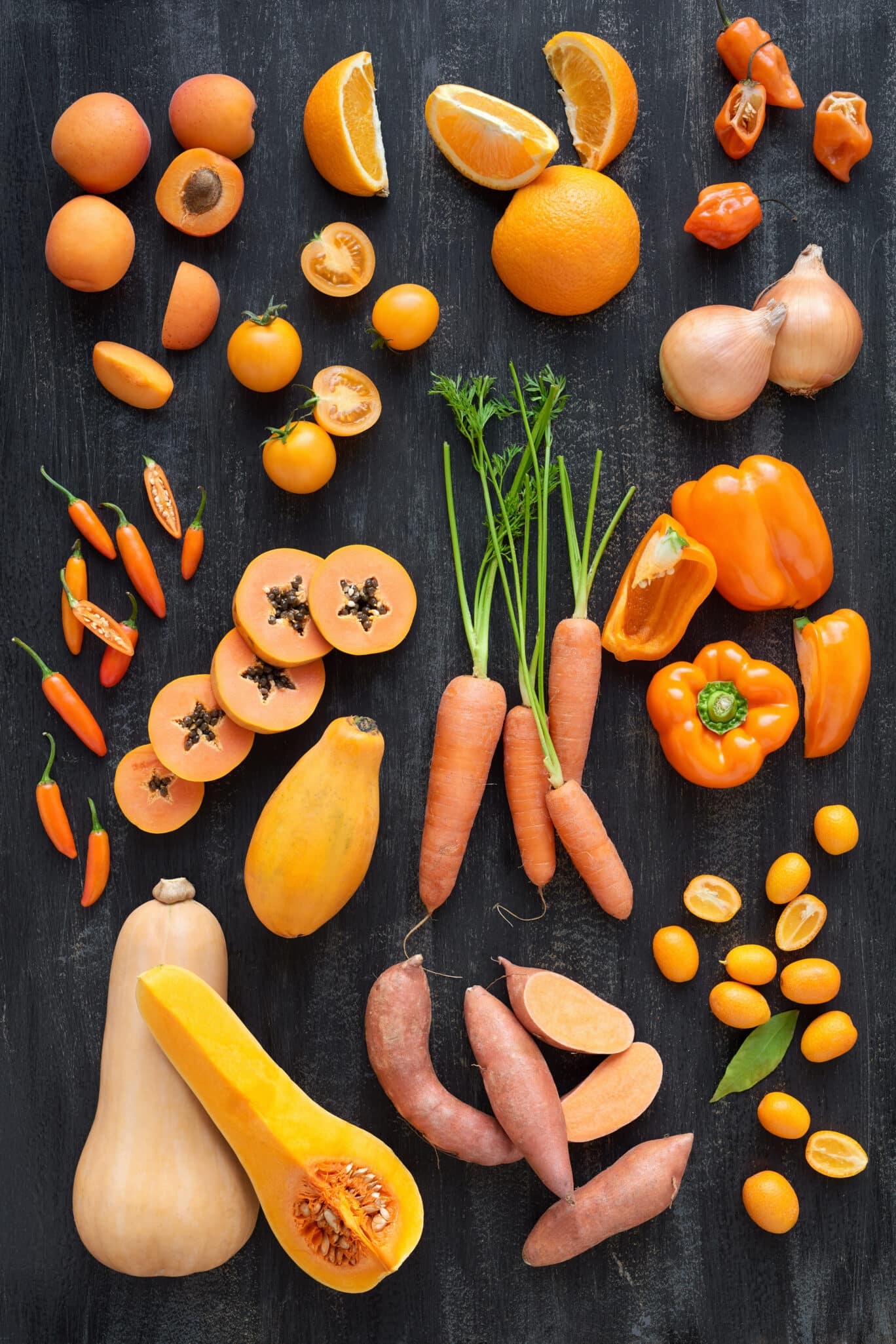 fruits that are color orange