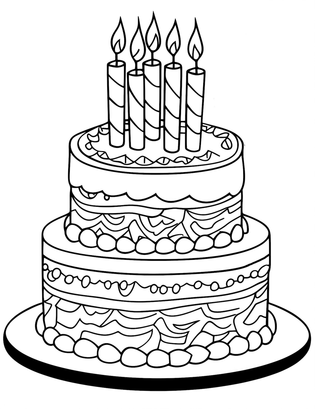 53 Joyous Birthday Cake Coloring Pages Free Printable Our Mindful Life