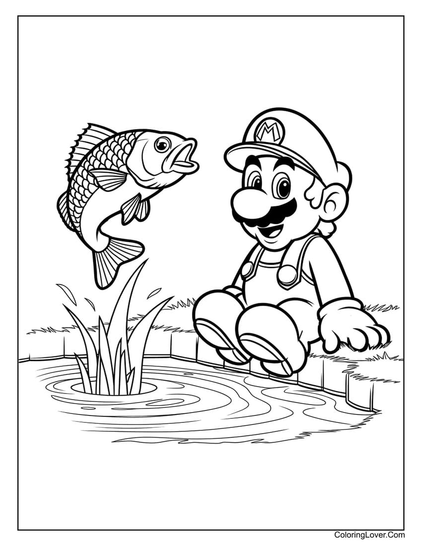 mario brothers coloring pages printable