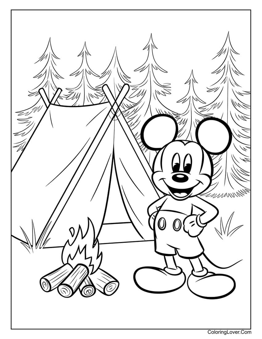 minnie mouse coloring pages printables