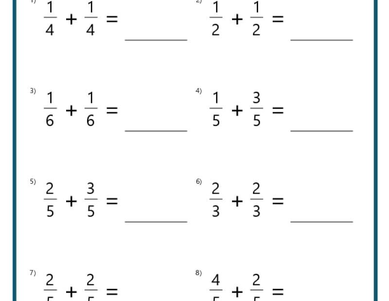 5th Grade Math Worksheets