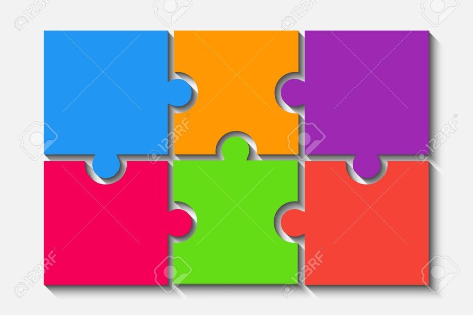 6 Puzzle Pieces JigSaw Vector Illustration Puzzle For Web Design Vector Object Shape Business Presentation Information Design Puzzles Pieces 6 Pieces For Infographics Royalty Free SVG Cliparts Vectors And Stock Illustration Image 126976605