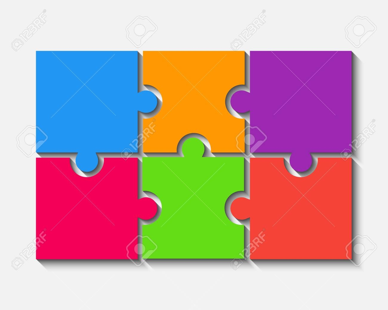 6 puzzle piece template