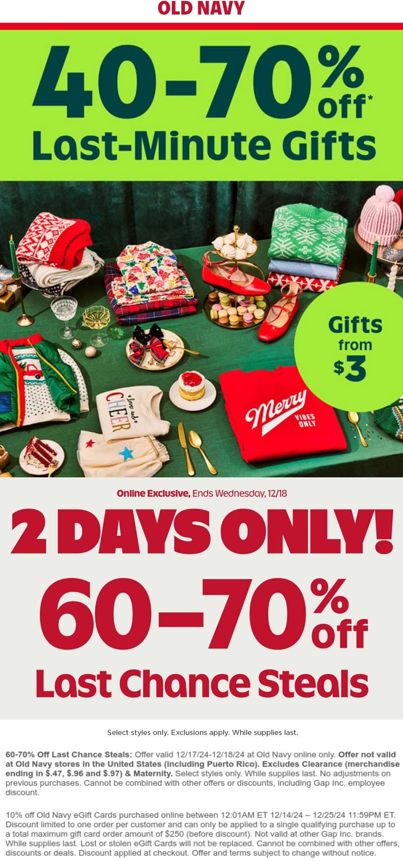 60 70 Off Last Chance Steals At Old Navy oldnavy The Coupons App 