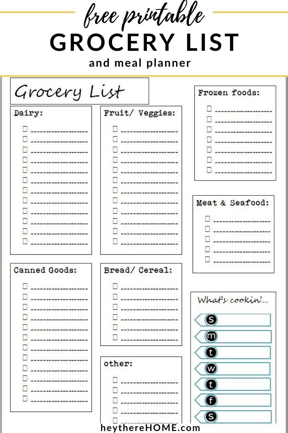 610 Free Printables Ideas In 2025 Free Printables Printables Grocery Lists