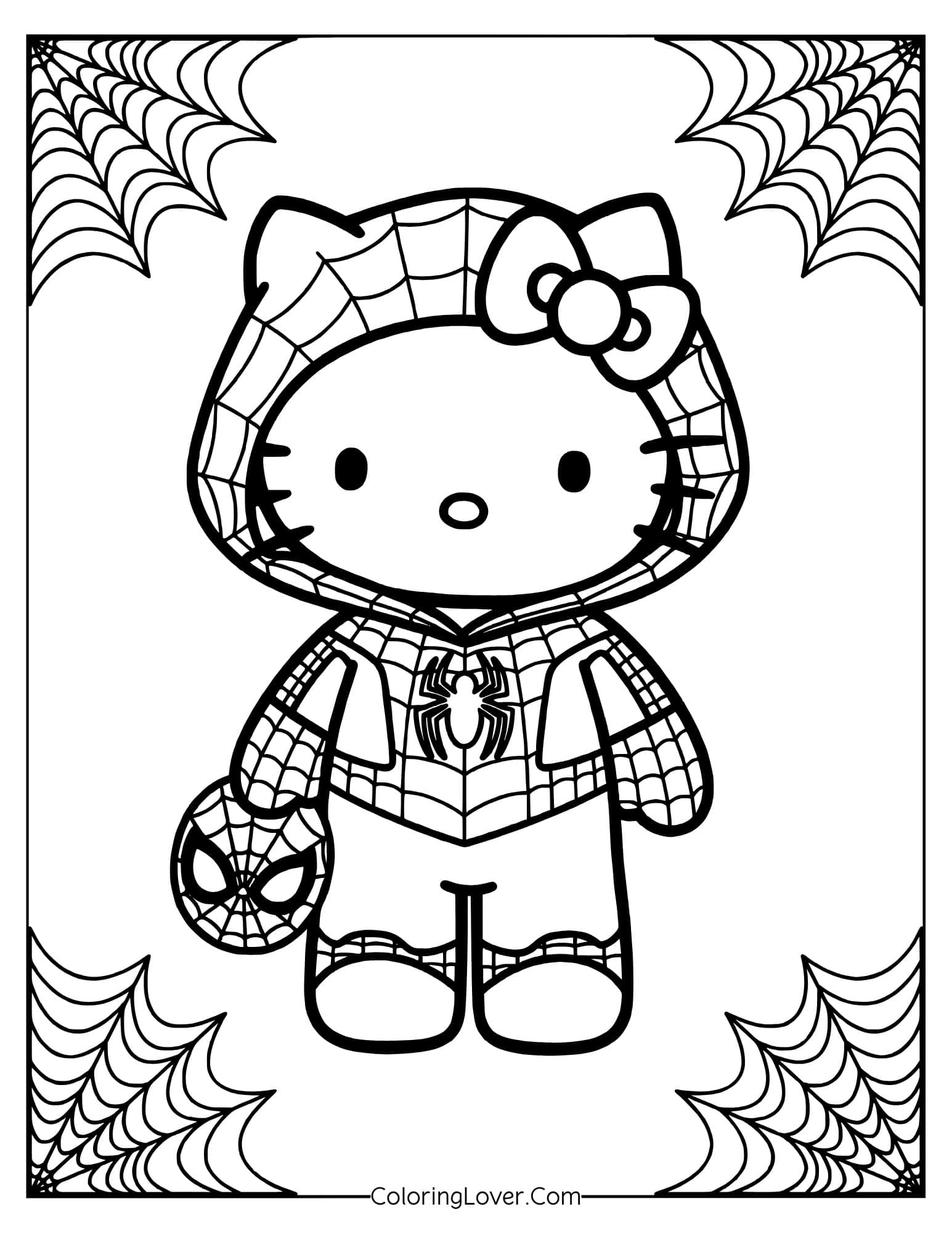 hello kitty coloring book printable