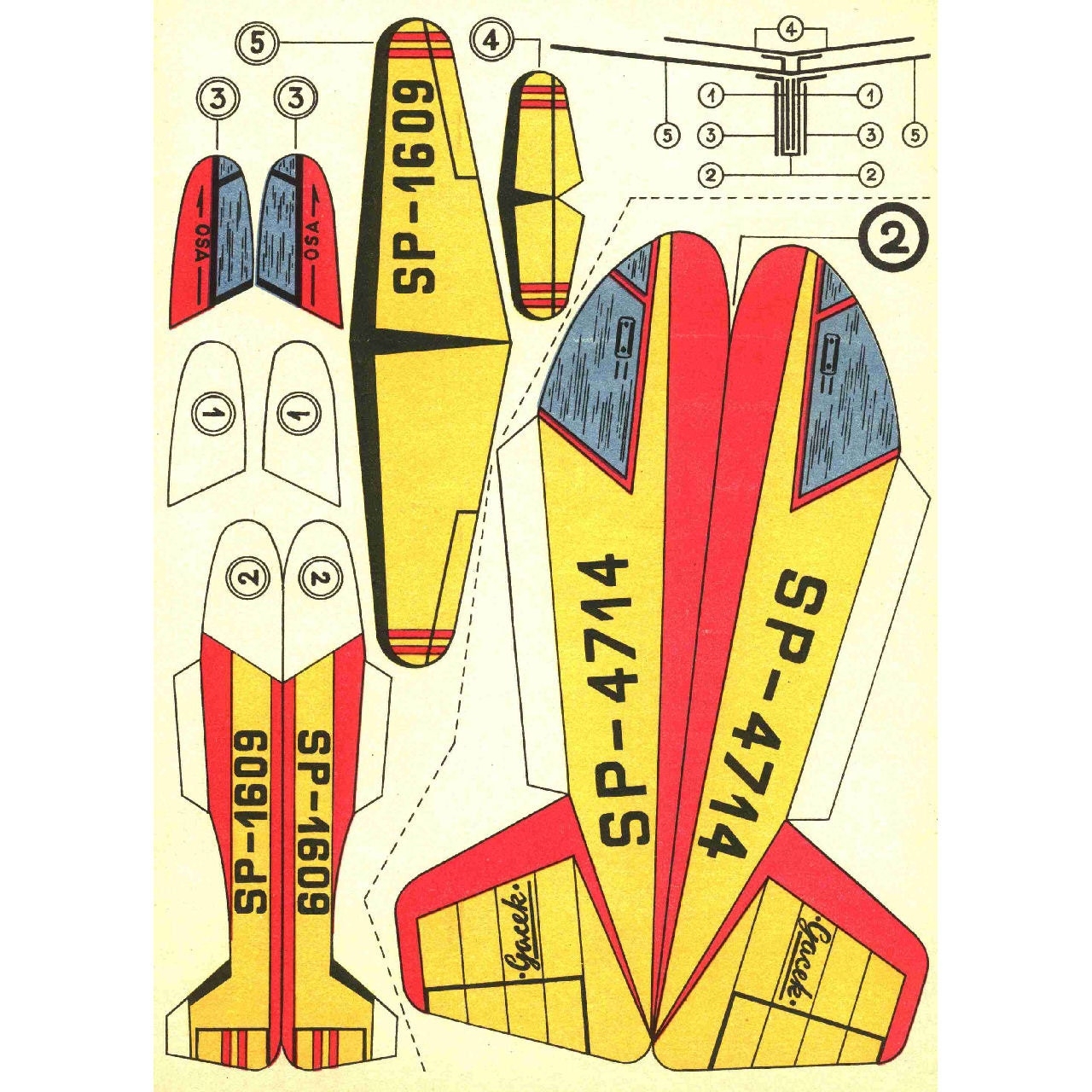 6x Paper Model PLANES Printable Sheets Print Cut out U0026 Make 