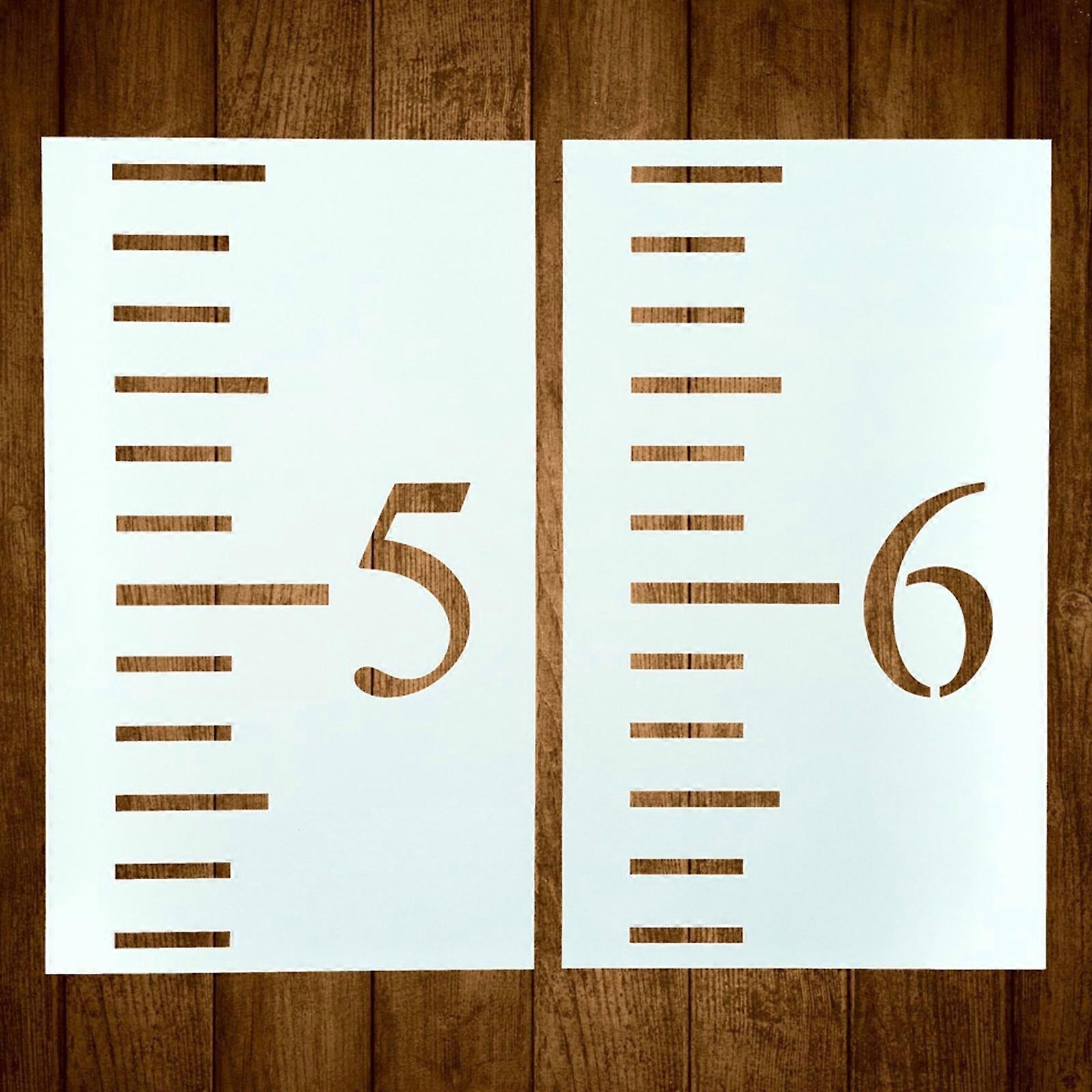 6x Rustic Scale Ruler Stencil Growth Chart Stencil Template For Farmhouse Fruugo ZA
