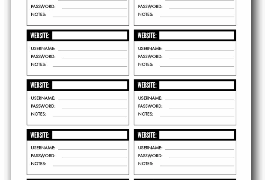 7 Free Printable Password Keeper Printables To Download Instantly