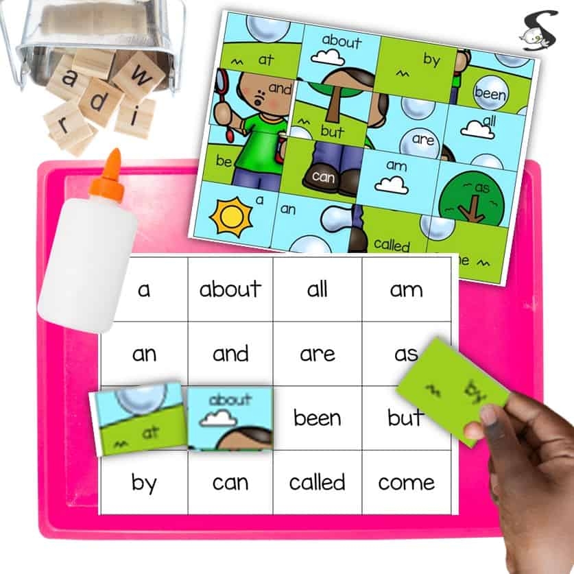 7 Printable Sight Word Activities For Home Picture Puzzles For Bubble Day