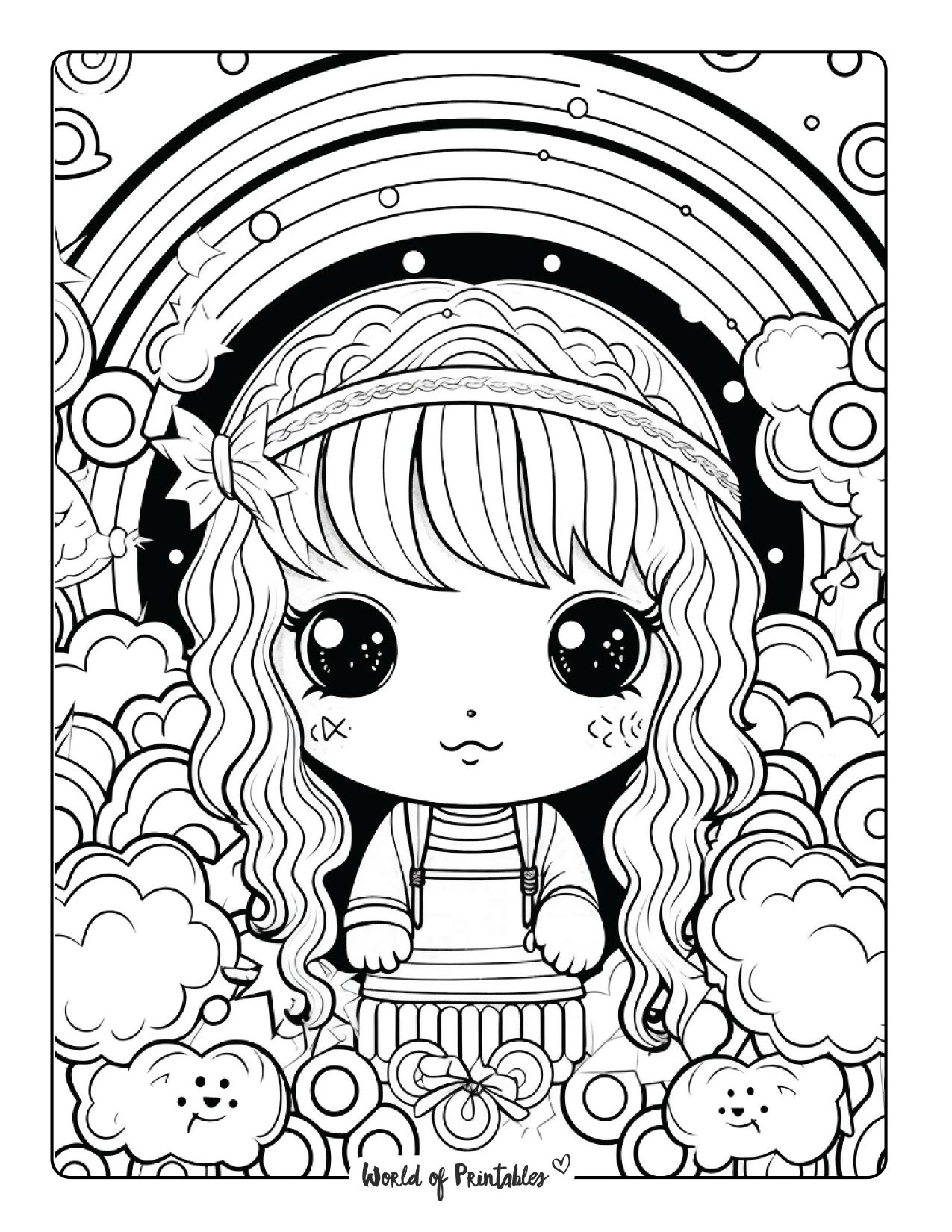 rainbow coloring pages printable