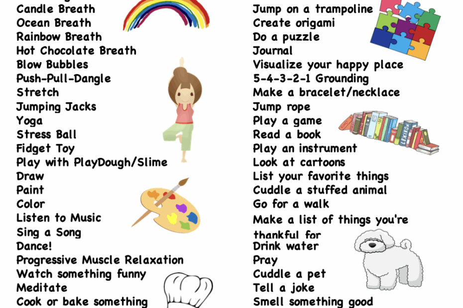 75 Coping Skills For Kids FREE Printable Krista H Counseling