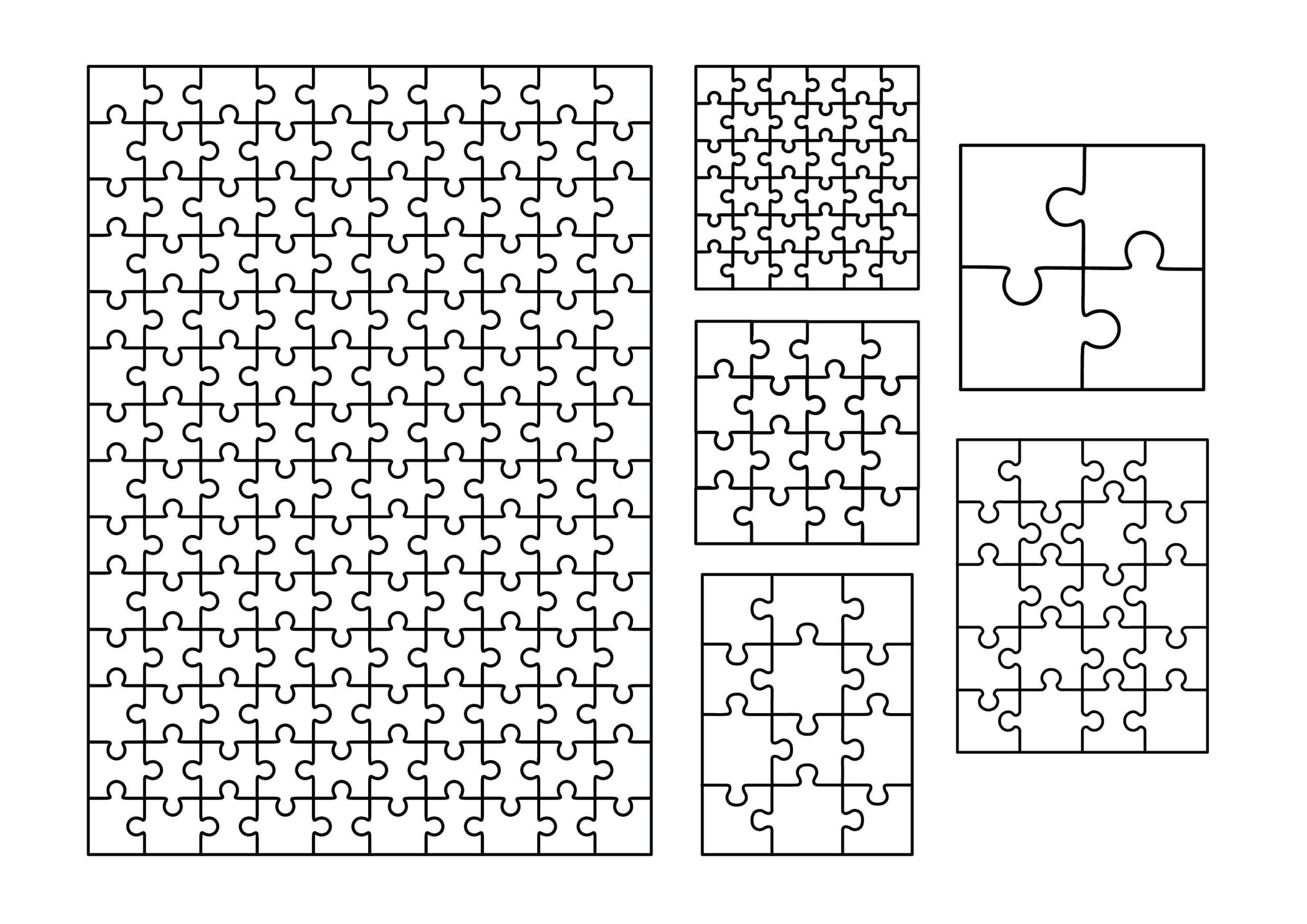 8 5 X 11 Puzzle Template Etsy