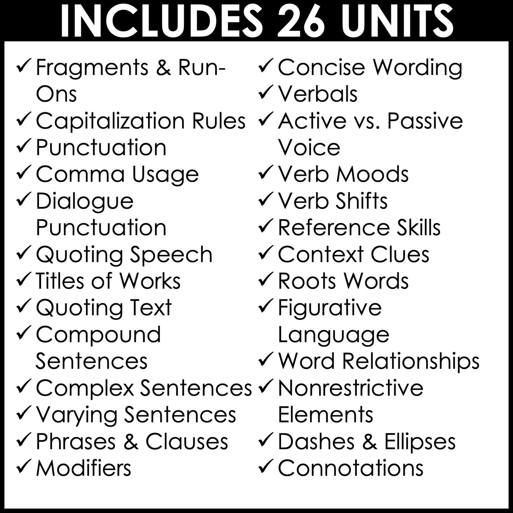 8th Grade Grammar For The Year Lesson Plans U0026 Practice Worksheets For 1 Unit