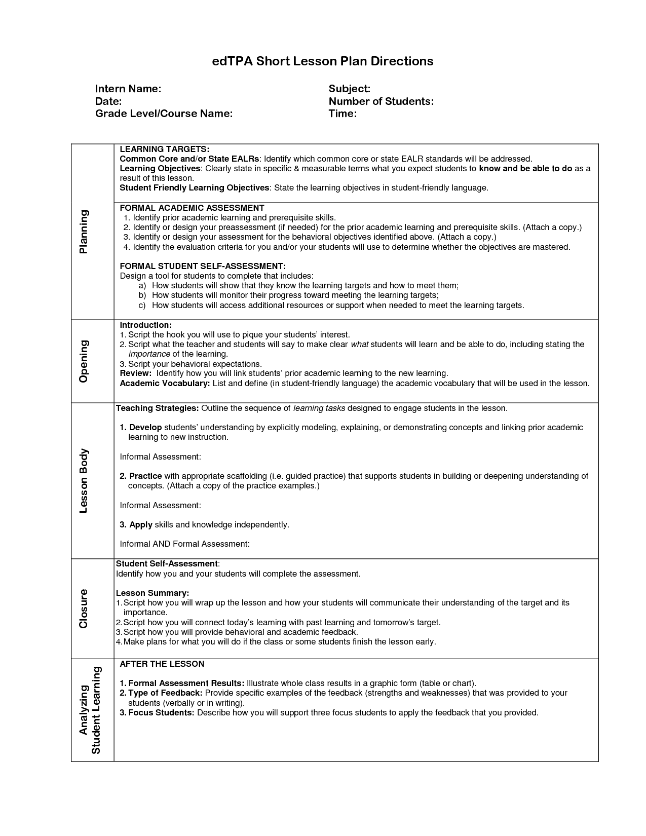 9 Edtpa Ideas Early Childhood Lesson Plan Lesson Plan Outline How To Plan