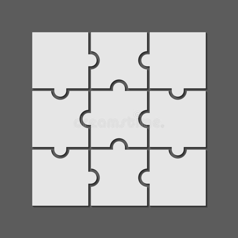 3 piece blank puzzle template