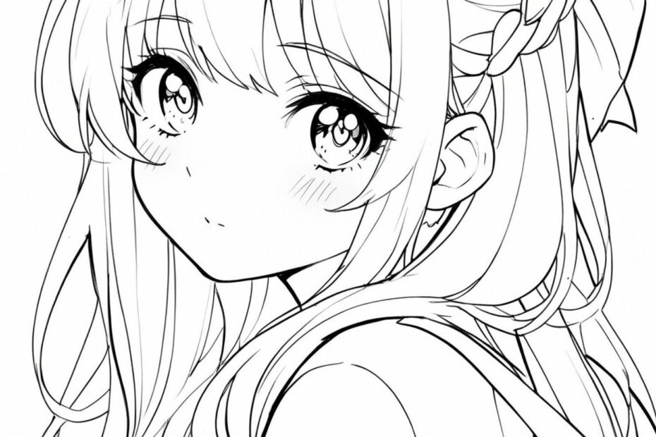 90 Anime Girl Coloring Pages Adult And Kid Coloring Pages Zen Art Therapy On The Go Printable Digital Instant Download PDF Etsy