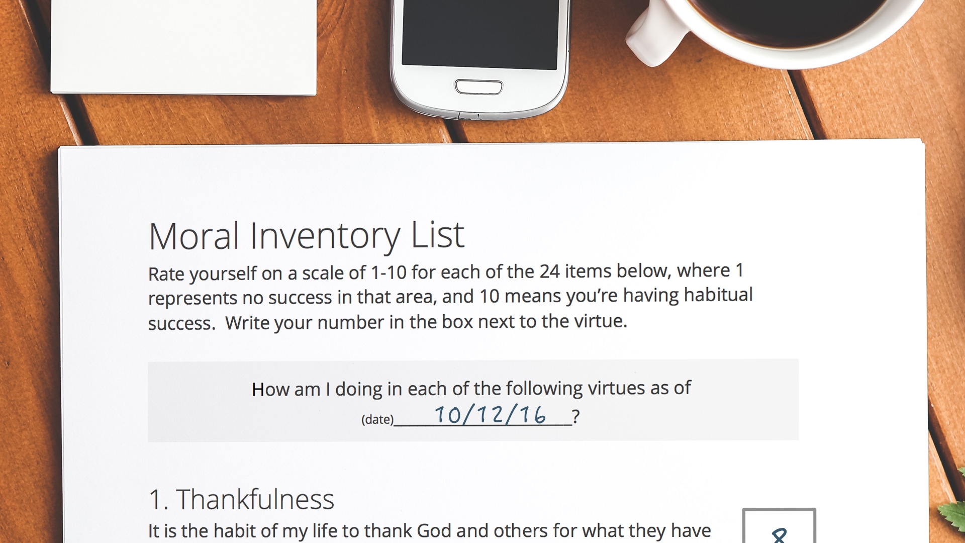 celebrate recovery inventory worksheet