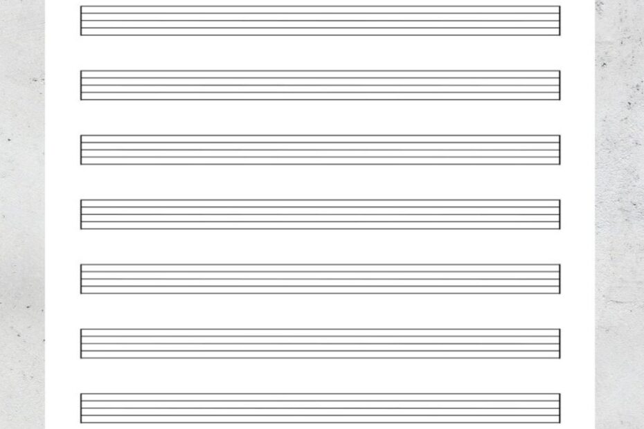 A4 Blank Sheet Music US Letter Printable Sheet Music Manuscript Paper Piano Staff Paper Blank Music Paper Etsy