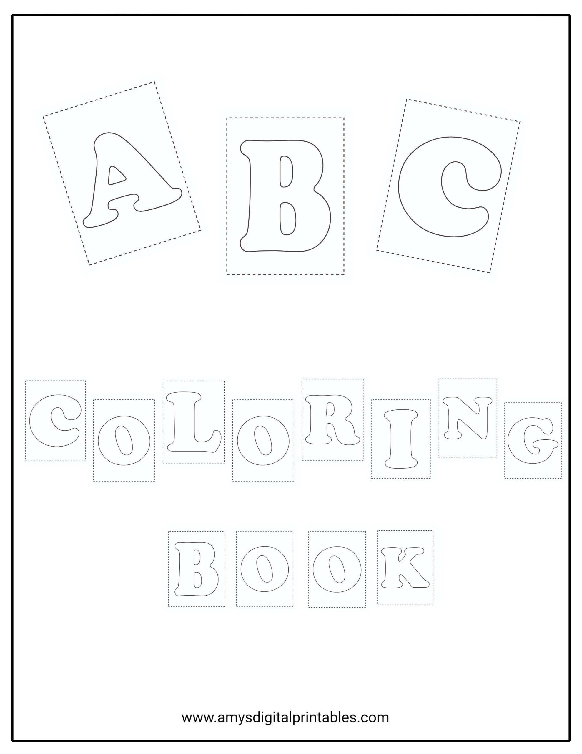 ABC Coloring Book ABC Coloring Pages Learn The Alphabet A To Z 