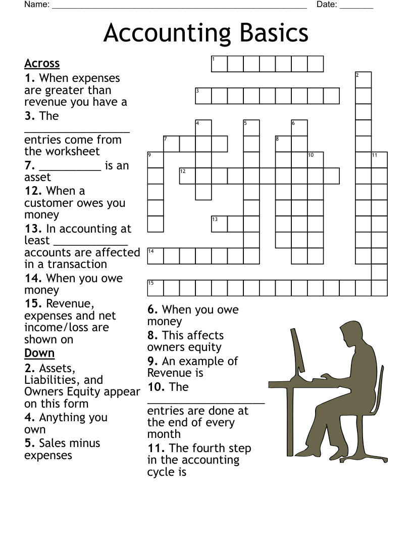 Accounting Crossword Puzzle WordMint